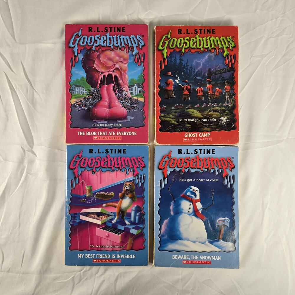Goosebumps, R.L. Stine, 4 Book Bundle Vintage 1996/1997 Scholastic Softcovers